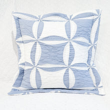 Load image into Gallery viewer, Vintage Quilt Square Pillow – Flanged Edge + Zipper Back