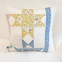 Load image into Gallery viewer, Vintage Quilt Pillow – Handmade Throw Pillow from Upcycled Quilts | Cozy Cottagecore Home Decor