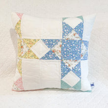 Load image into Gallery viewer, Vintage Quilt Pillow – Handmade Throw Pillow from Upcycled Quilts | Cozy Cottagecore Home Decor