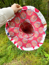 Load image into Gallery viewer, Vintage Quilt Witch Hat –  Red Star | One of a Kind Handmade Hat