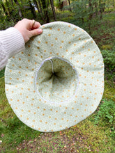 Load image into Gallery viewer, Vintage Quilt Witch Hat –  Neutral Plants | One of a Kind Handmade Hat