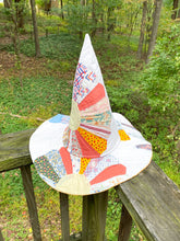 Load image into Gallery viewer, Vintage Quilt Witch Hat –  Fall Dresden Plate | One of a Kind Handmade Hat