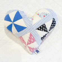 Load image into Gallery viewer, Mini Vintage Quilt Heart Pillow - MINI