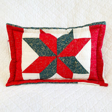 Load image into Gallery viewer, Vintage Quilt Lumbar Pillow–Flanged with Zipper