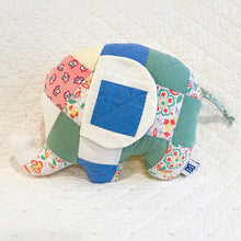 Load image into Gallery viewer, Vintage Quilt Handmade Stuffed Elephants