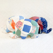 Load image into Gallery viewer, Vintage Quilt Handmade Stuffed Elephants