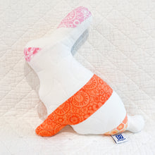 Load image into Gallery viewer, Mini Vintage Quilt Bunny – One of a Kind Handmade Stuffed Animal | Upcycled Heirloom Keepsake