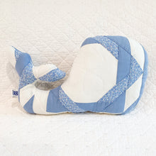 Load image into Gallery viewer, Vintage Quilt Whale – Large, One of a Kind Handmade Stuffed Animal | Upcycled Heirloom Plush
