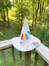Load image into Gallery viewer, Vintage Quilt Witch Hat – Rainbow Dresden | One of a Kind Handmade Hat
