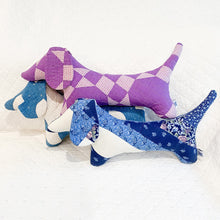 Load image into Gallery viewer, Vintage Quilt Stuffed Dog