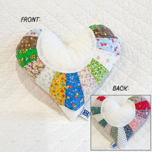 Load image into Gallery viewer, Mini Vintage Quilt Heart Pillow - MINI