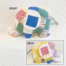 Load image into Gallery viewer, Vintage Quilt Handmade Stuffed Elephants