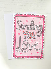 Load image into Gallery viewer, Sending You Love Stamp Greeting Card