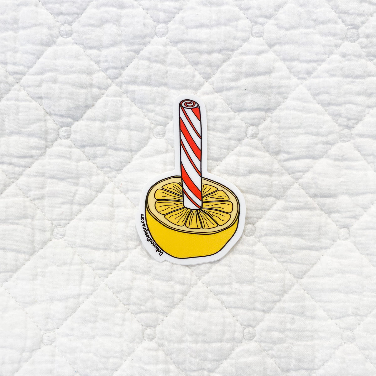 Lemon Peppermint Stick Sticker – Dellwood Designs