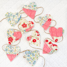 Load image into Gallery viewer, Vintage Quilt Heart Garland
