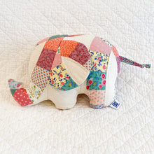 Load image into Gallery viewer, Vintage Quilt Handmade Stuffed Elephants
