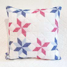 Load image into Gallery viewer, Vintage Quilt Pillow – Handmade Throw Pillow from Upcycled Quilts | Cozy Cottagecore Home Decor
