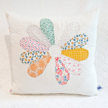Load image into Gallery viewer, Vintage Quilt Pillow – Handmade Throw Pillow from Upcycled Quilts | Cozy Cottagecore Home Decor
