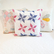 Load image into Gallery viewer, Vintage Quilt Pillow – Handmade Throw Pillow from Upcycled Quilts | Cozy Cottagecore Home Decor

