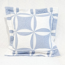 Load image into Gallery viewer, Vintage Quilt Square Pillow – Flanged Edge + Zipper Back
