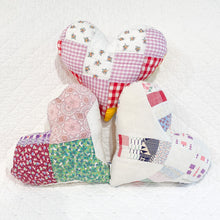 Load image into Gallery viewer, Mini Vintage Quilt Heart Pillow -                                 MINI
