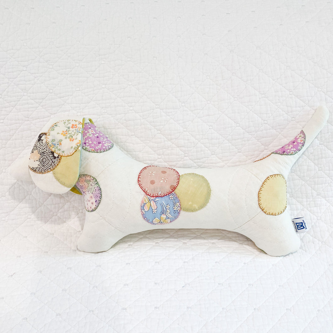 Vintage Quilt Stuffed Dog