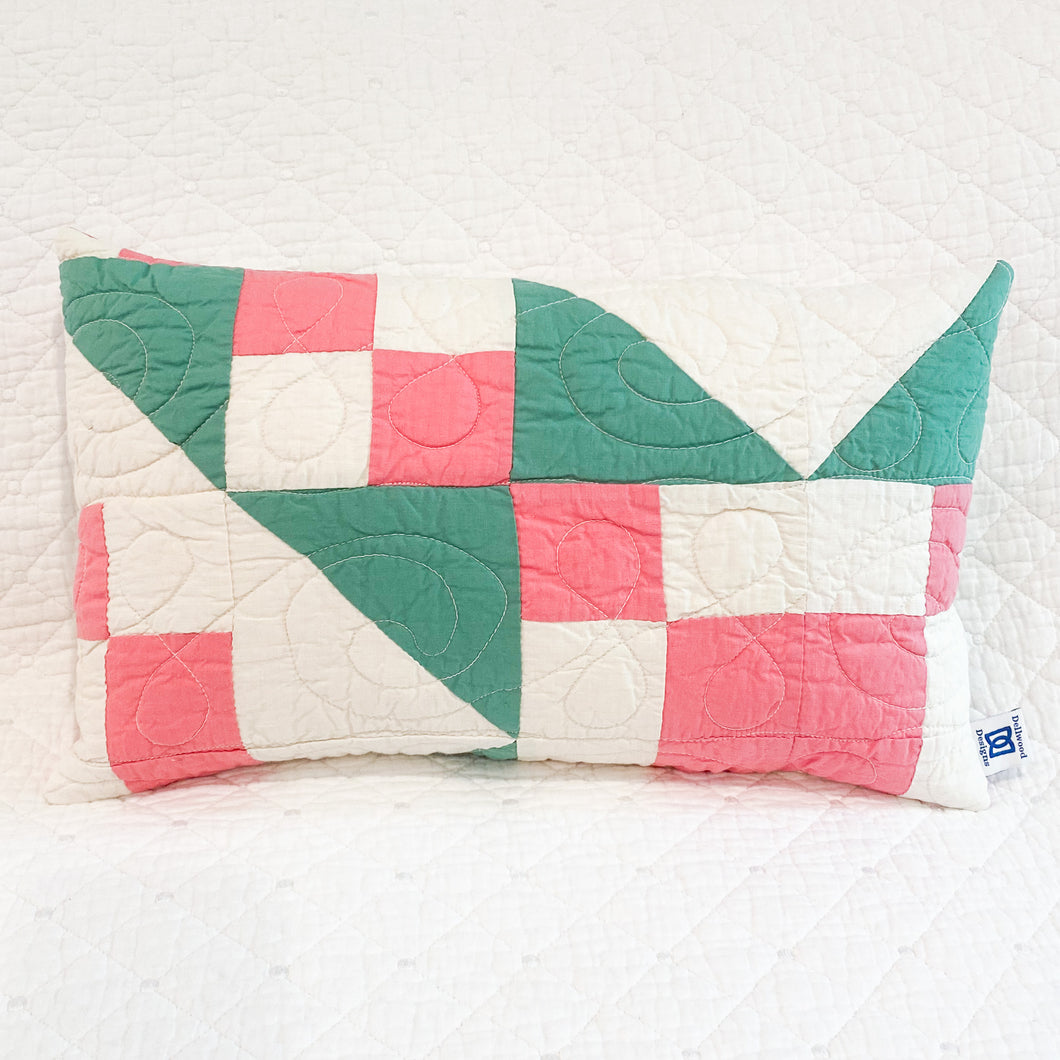 Vintage Quilt Lumbar Pillow