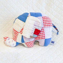 Load image into Gallery viewer, Vintage Quilt Handmade Stuffed Elephants
