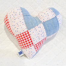 Load image into Gallery viewer, Mini Vintage Quilt Heart Pillow -                                 MINI
