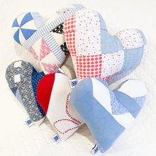 Load image into Gallery viewer, Mini Vintage Quilt Heart Pillow -                                 MINI
