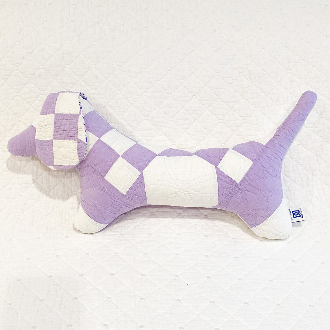 Vintage Quilt Stuffed Dog