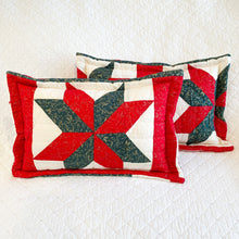 Load image into Gallery viewer, Vintage Quilt Lumbar Pillow–Flanged with Zipper
