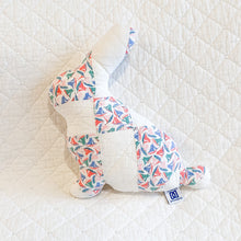 Load image into Gallery viewer, Mini Vintage Quilt Bunny – One of a Kind Handmade Stuffed Animal | Upcycled Heirloom Keepsake
