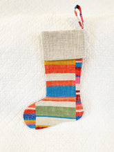 Load image into Gallery viewer, Designer Geometric Fabric Christmas Stocking
