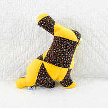 Load image into Gallery viewer, Mini Vintage Quilt Bunny – One of a Kind Handmade Stuffed Animal | Upcycled Heirloom Keepsake
