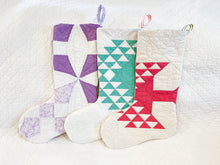 Load image into Gallery viewer, Vintage Quilt Christmas Stockings
