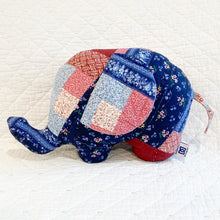 Load image into Gallery viewer, Vintage Quilt Handmade Stuffed Elephants
