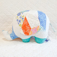 Load image into Gallery viewer, Vintage Quilt Handmade Stuffed Elephants
