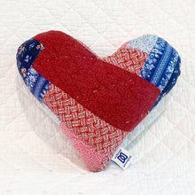Load image into Gallery viewer, Mini Vintage Quilt Heart Pillow -                                 MINI
