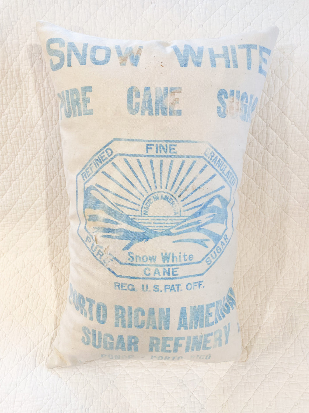 Vintage Snow White Sugar Cane Pillow