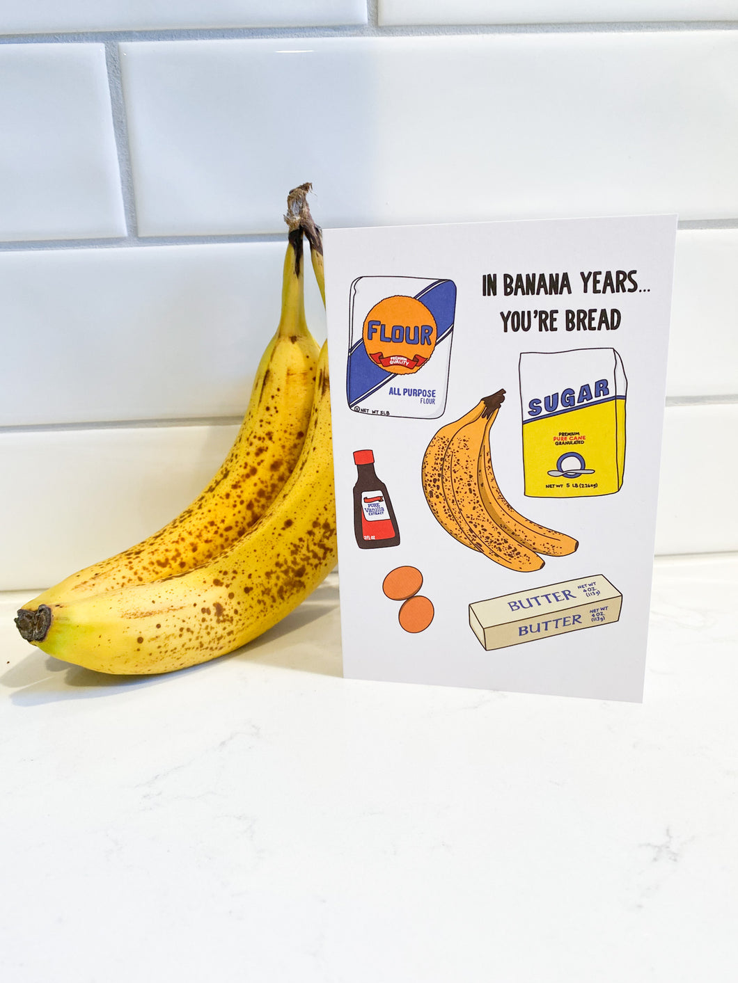 Banana Years Birthday Card