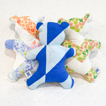 Load image into Gallery viewer, Mini Vintage Quilt Teddy Bear – One of a Kind Handmade Stuffed Animal | Upcycled Heirloom Keepsake
