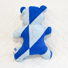 Load image into Gallery viewer, Mini Vintage Quilt Teddy Bear – One of a Kind Handmade Stuffed Animal | Upcycled Heirloom Keepsake
