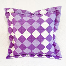 Load image into Gallery viewer, Vintage Quilt Square Pillow – Flanged Edge + Zipper Back
