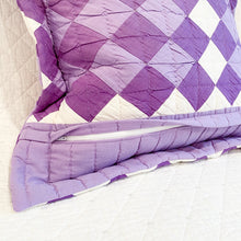 Load image into Gallery viewer, Vintage Quilt Square Pillow – Flanged Edge + Zipper Back

