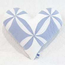 Load image into Gallery viewer, Handmade Vintage Quilt Heart Pillow – Upcycled Quilt
