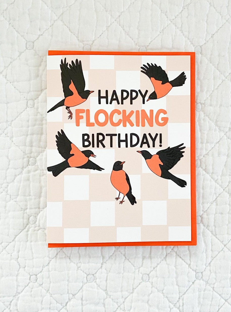 Happy Flocking Birthday Orioles Birthday Card