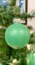 Load image into Gallery viewer, Green Flocked Christmas Ornament
