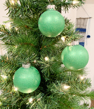 Load image into Gallery viewer, Green Flocked Christmas Ornament
