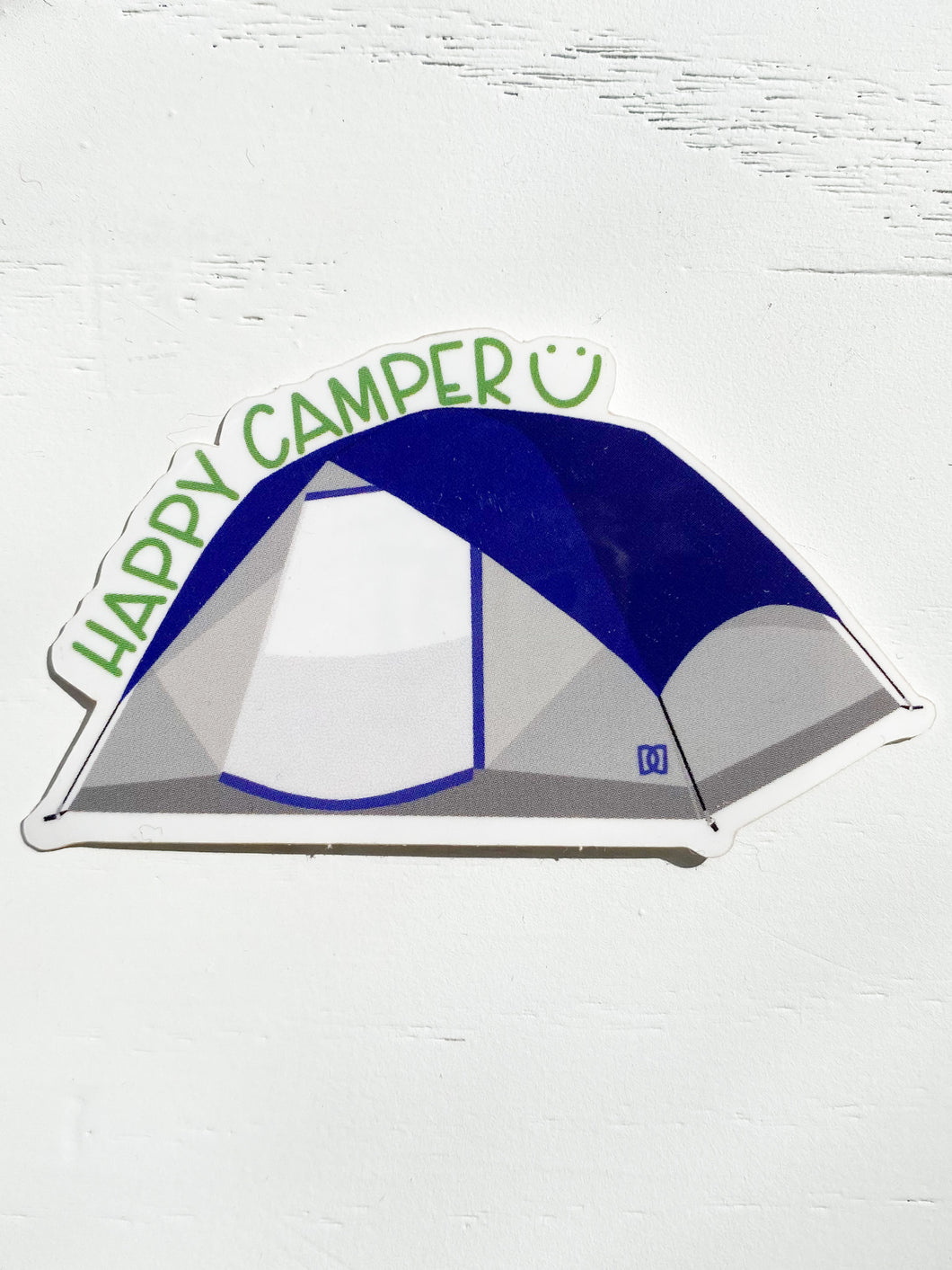 Happy Camper Tent Sticker